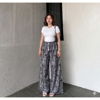 Celana Wanita Kulot Hommy Motif Serat Kayu Terbaru Size M L XL XXL Celana Panjang Wanita
