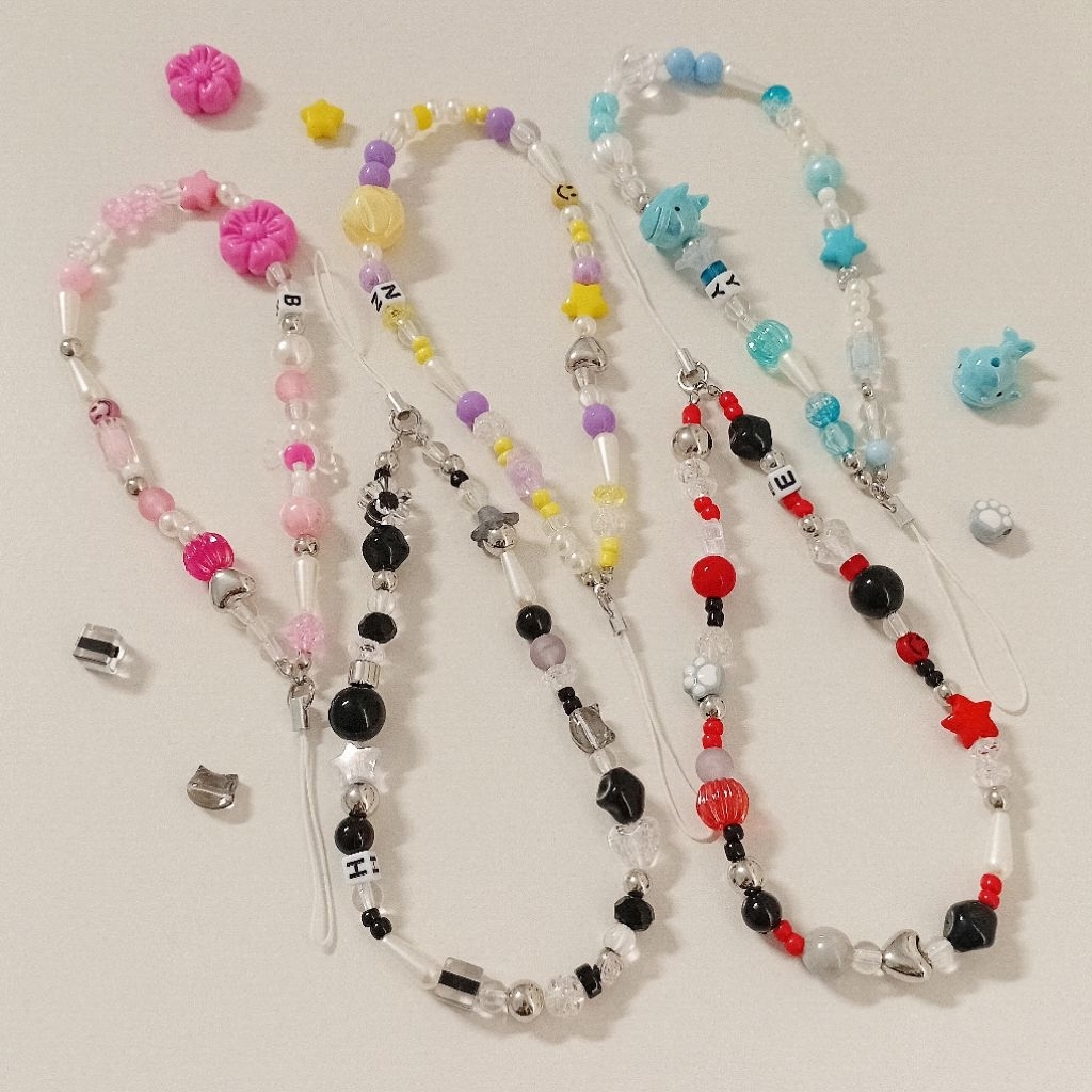 GANTUNGAN HP Plave สมาชิกแรงบันดาลใจลูกปัดสายโทรศัพท์/Lightstick โทรศัพท์มือถือ Lanyard Kpop ลูกปัด