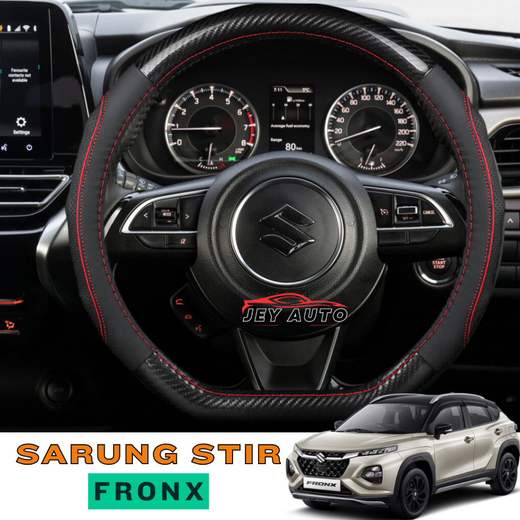 ที่หุ้มพวงมาลัยหนังพรีเมี่ยม Fronx / ที่หุ้มพวงมาลัยคาร์บอน Fronx / ที่หุ้มพวงมาลัย Fronx Hybrid