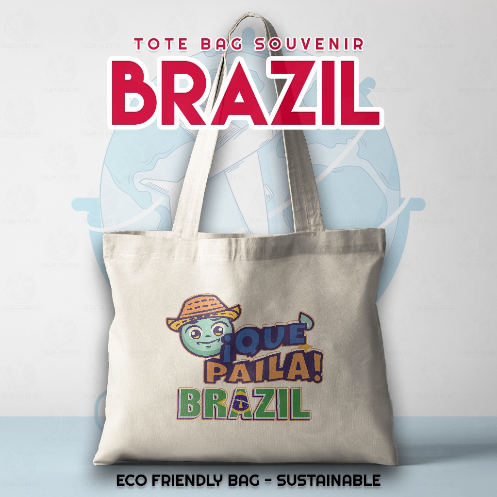 ของที่ระลึก ของที่ระลึก Tote Bag Brazil Overseas - กระเป๋าโท้ตของที่ระลึก I Que Brazil City of Touri