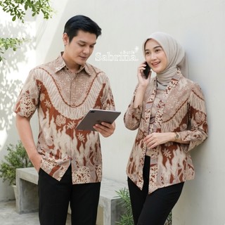 Batik Couple Modern Atasan Blouse Batik Kerja Kantor Wanita