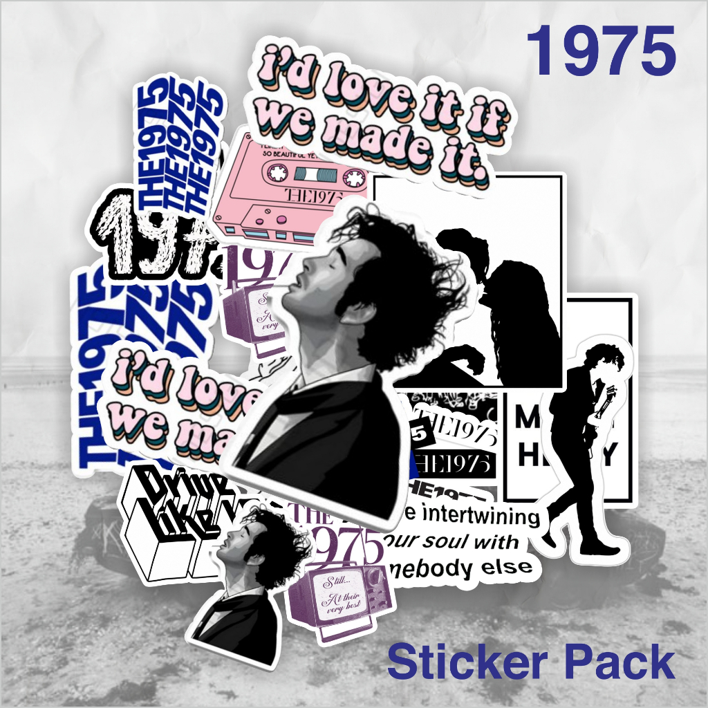 สติ๊กเกอร์แพ็ค The 1975 About You Aesthetic Waterproof Free Cutting