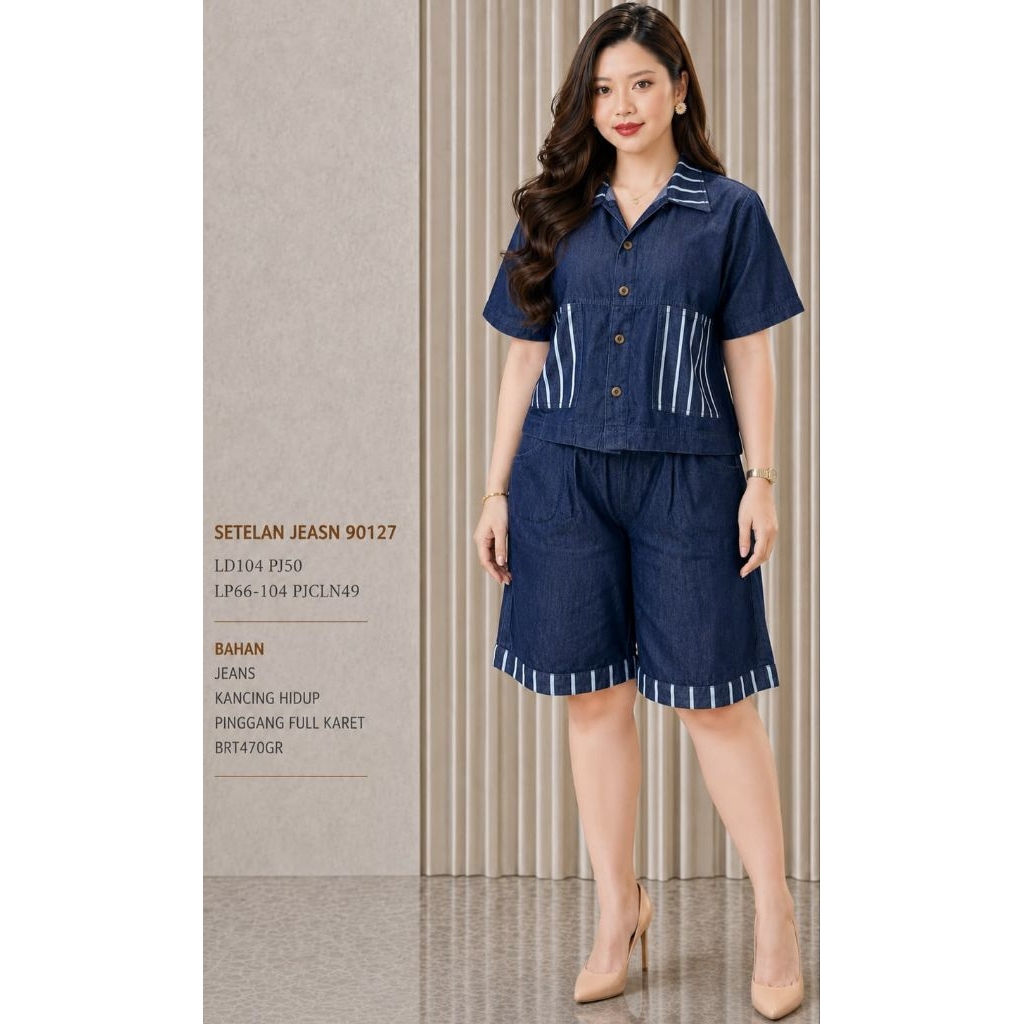 90127 PREMIUM 104CM LD JEANS SET