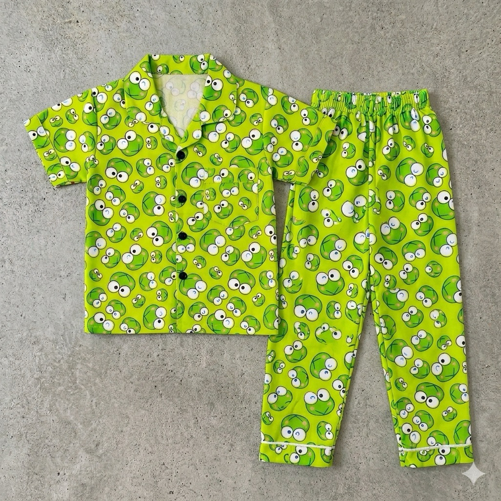 ชุดนอน Keroppi สําหรับเด็กชายและเด็กหญิง อายุ 1-10 ปี Viral