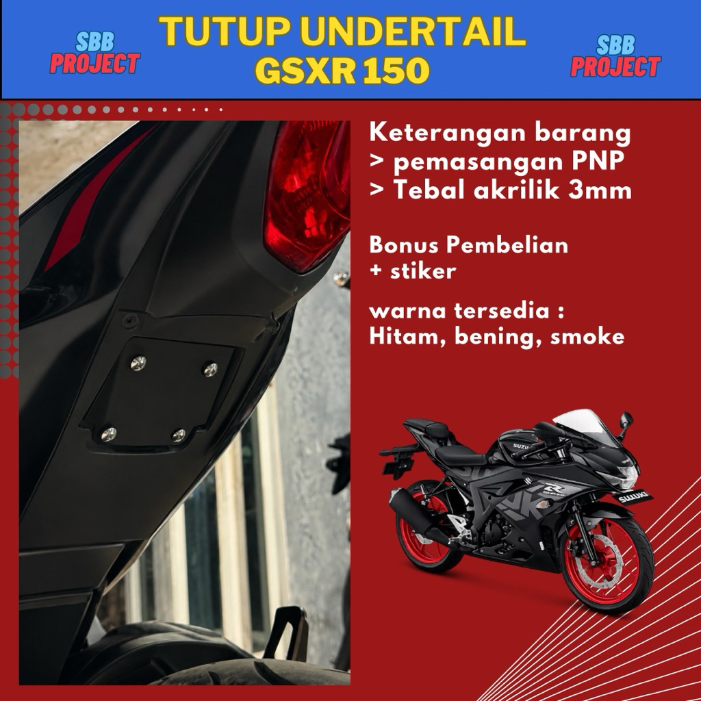 ฝาครอบรูบังโคลน GSX150R ฝาครอบใต้