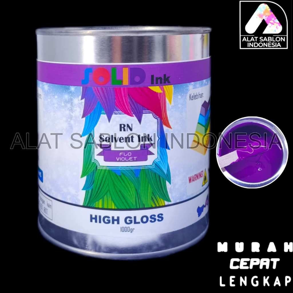 PVC SOLID INK FLO VIOLET SCREEN PRINTING INK 1KG