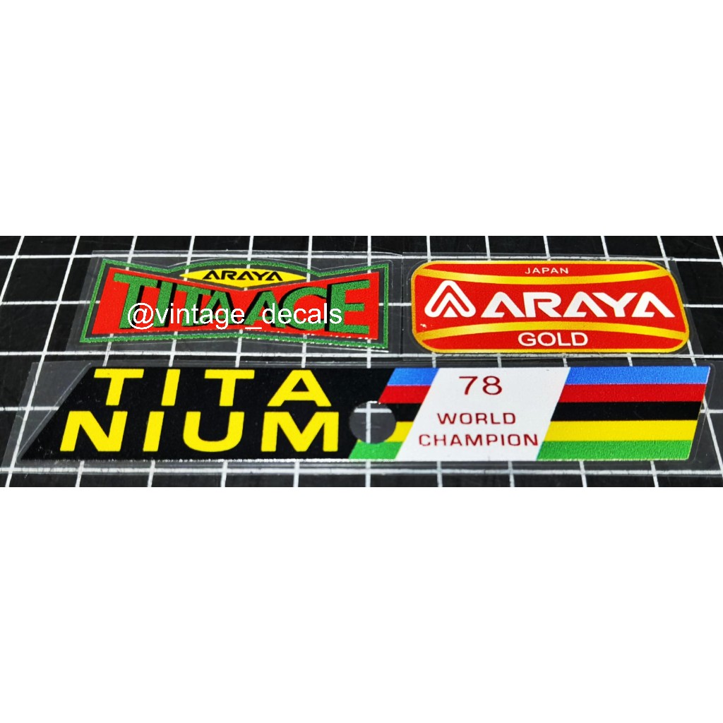 สติ๊กเกอร์สติ๊กเกอร์ทดแทน ขอบ ARAYA GOLD nitaace nitanium AR-713