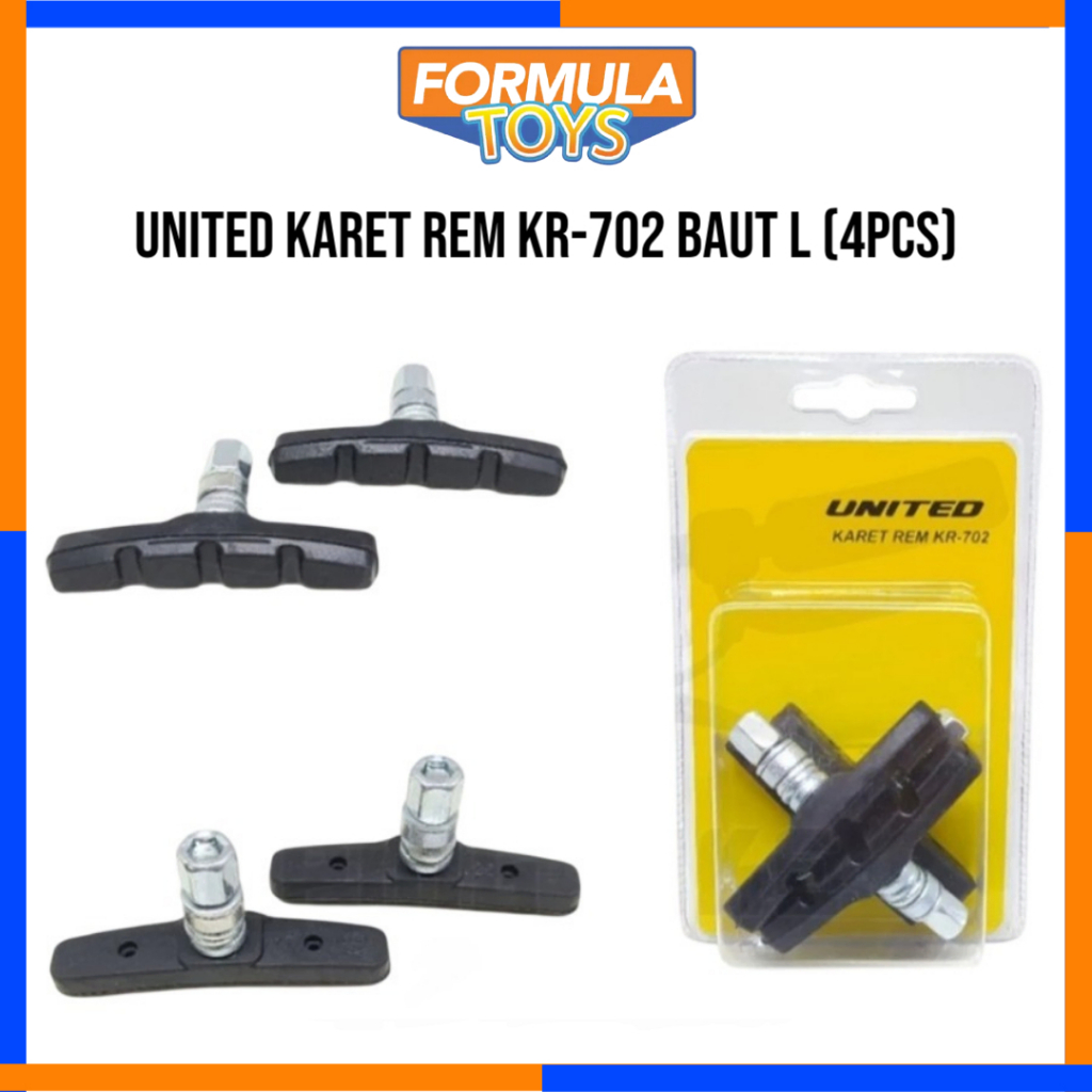 VBRAKE UNITED ผ้าเบรกจักรยาน KR-702 L-BOLT (4 ชิ้น)
