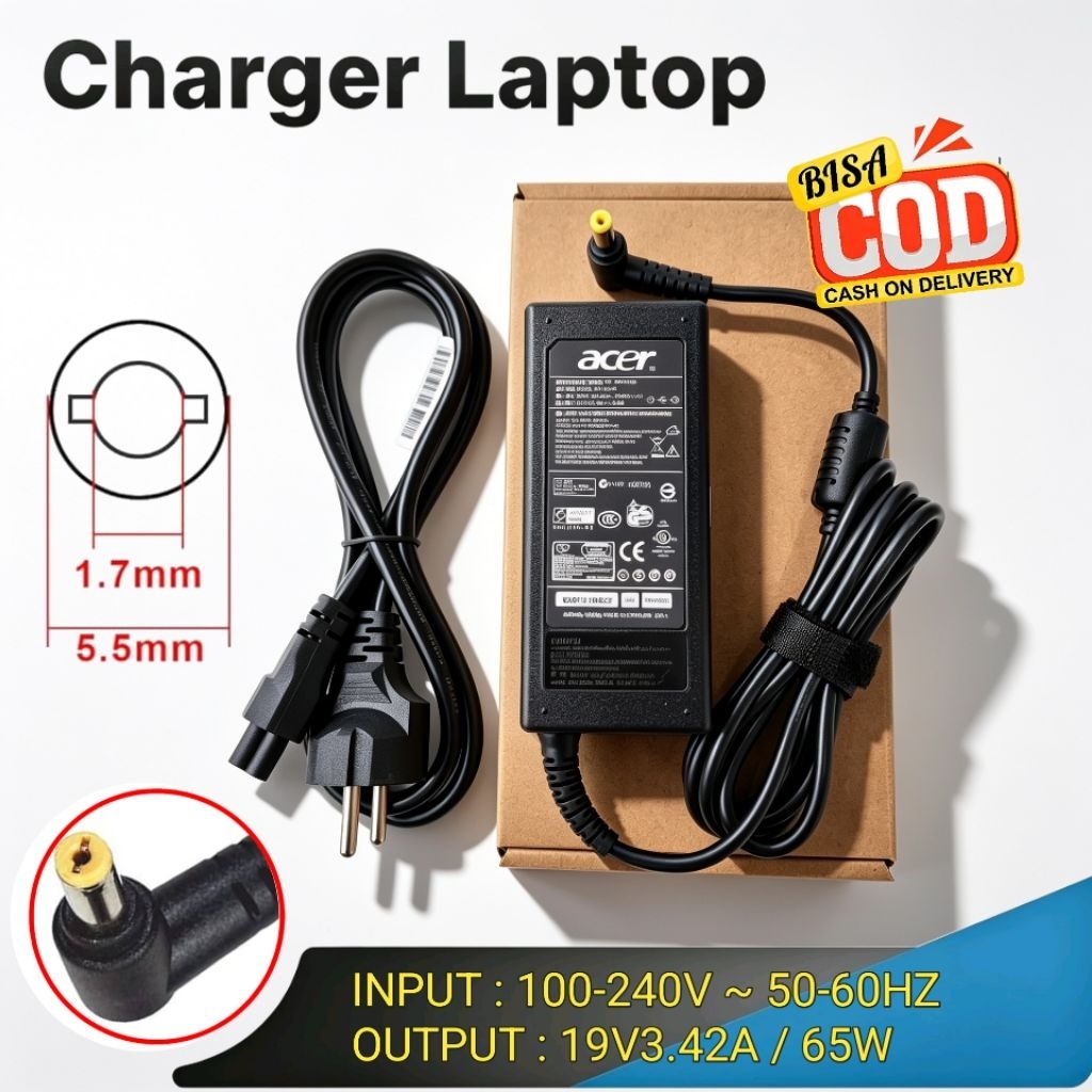 อะแดปเตอร์ชาร์จของแท้ Acer Aspire V5-431 V5-431G V5-431P V5-471 V5-471G V5-471P V5-471PG V5-531