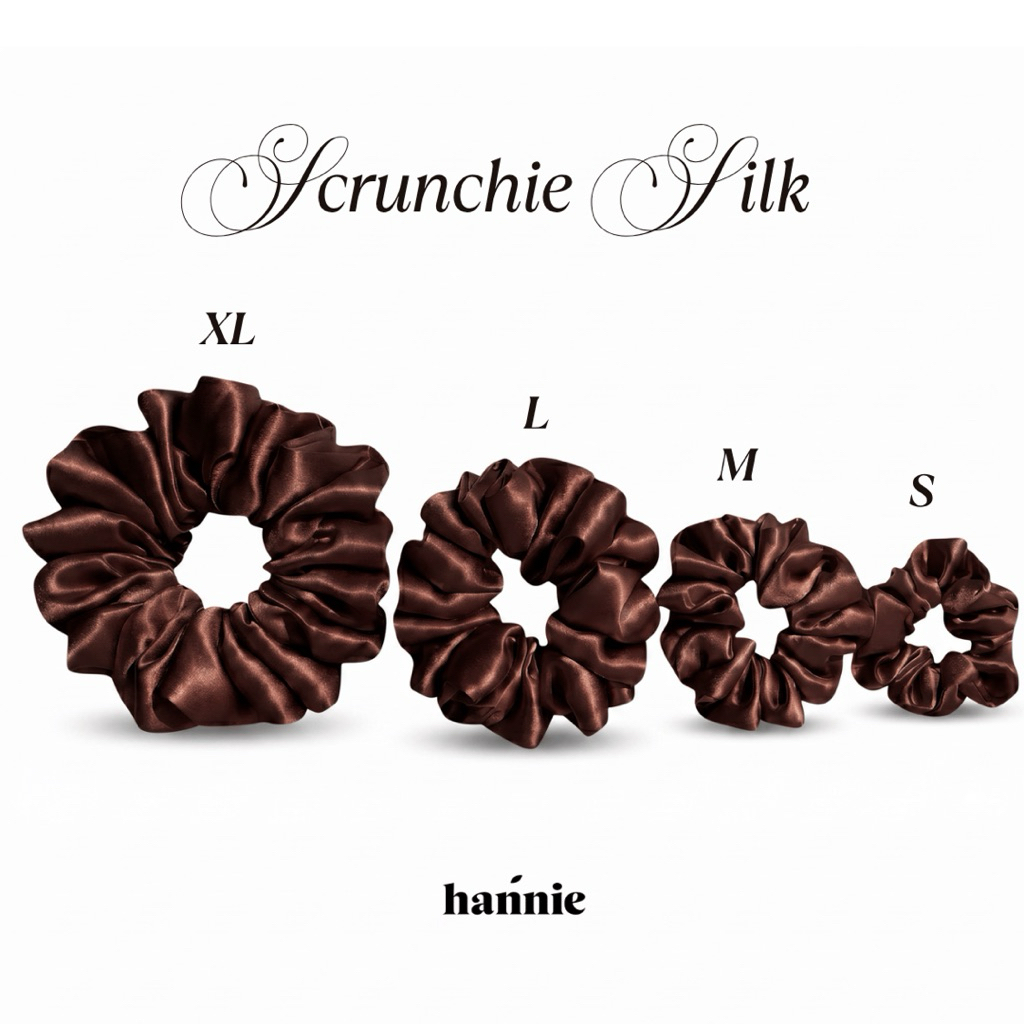 HANNIE ยางรัดผม | ผ้าผูกผม | มวยผมผ้าไหมซาตินจัมโบ้
