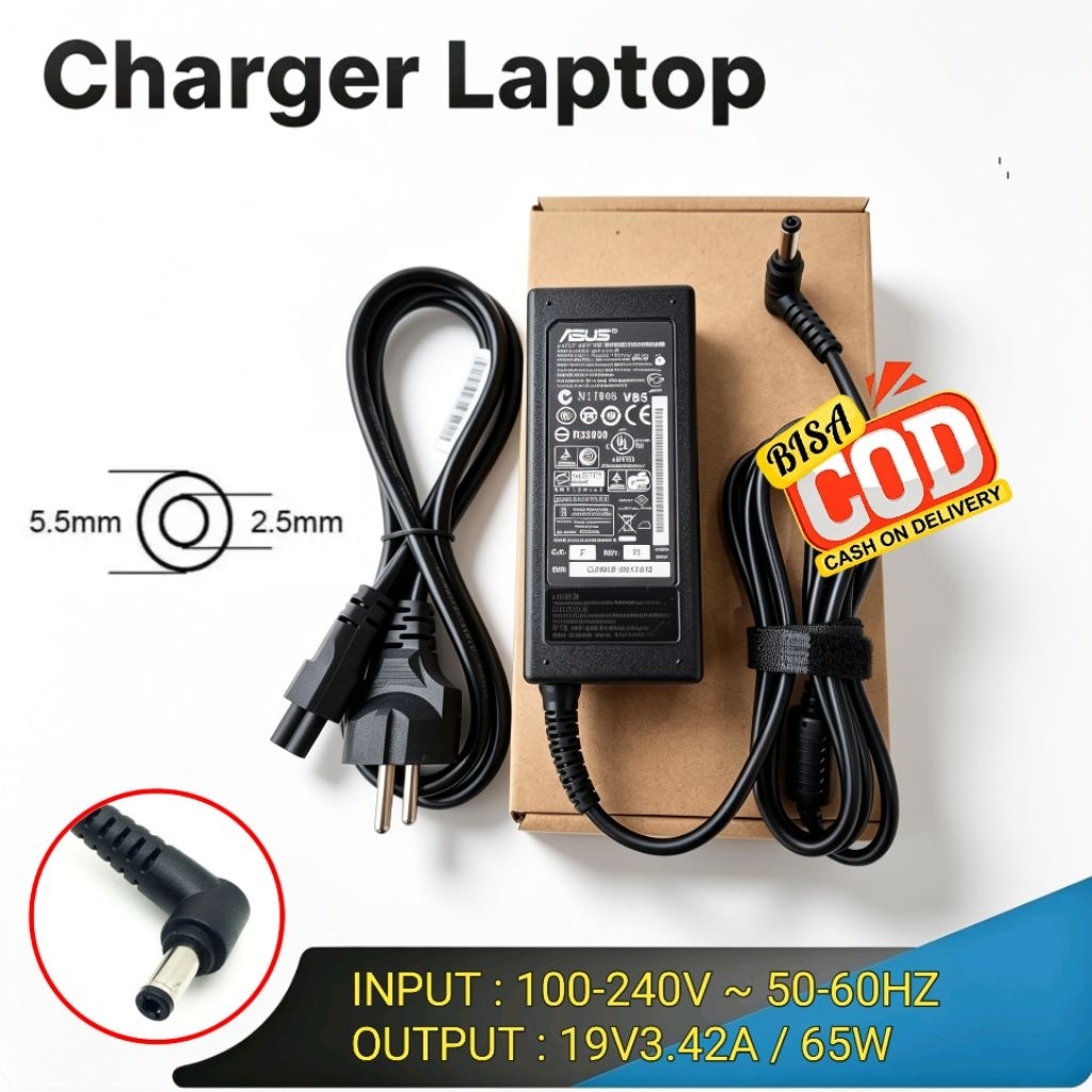 อะแดปเตอร์ชาร์จแล็ปท็อปของแท้ Asus K43 K43B K43BY K43E K43F K43j 19V-3.22A
