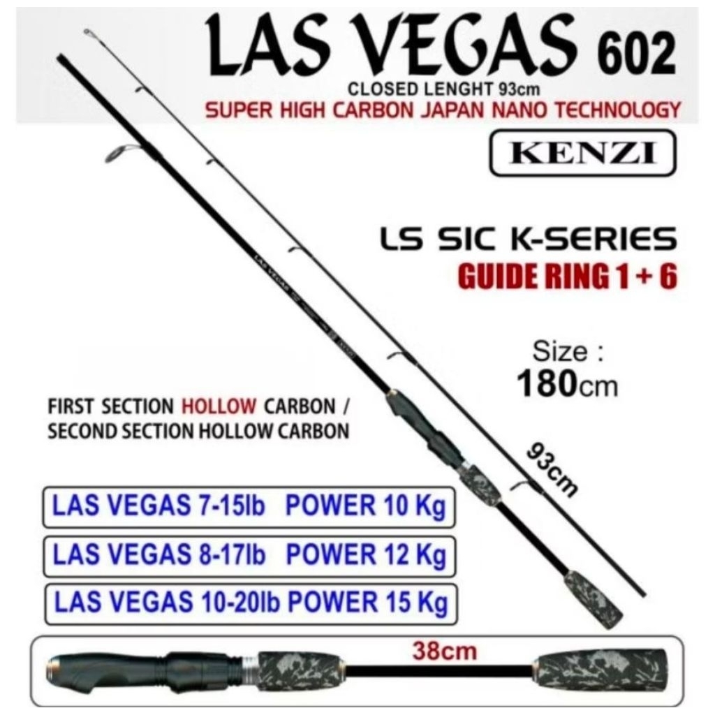 คันเบ็ด Kenzi Las Vegas 180 ซม. 10-20 ปอนด์
