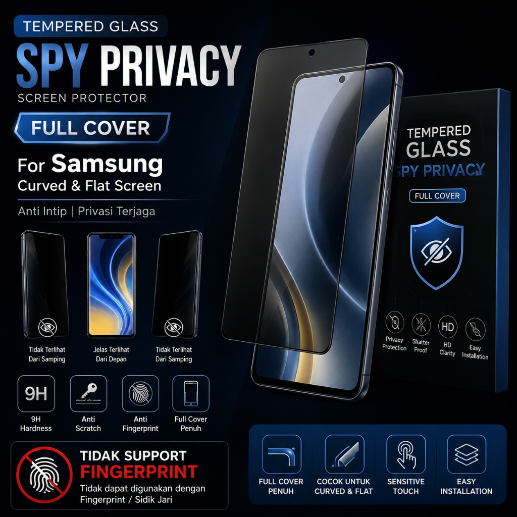 กระจกนิรภัย Spy ความเป็นส่วนตัวคลุมทั้งหมด Xiaomi Radmi A1 A1+ A2 A2+ A3 A3X A4 A5 A7 Anti-Intip Ant