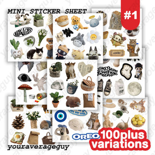 youraverageguy mini sticker sheet aesthetic deco y2k kidcore cute thence weirdcore journal MSS1