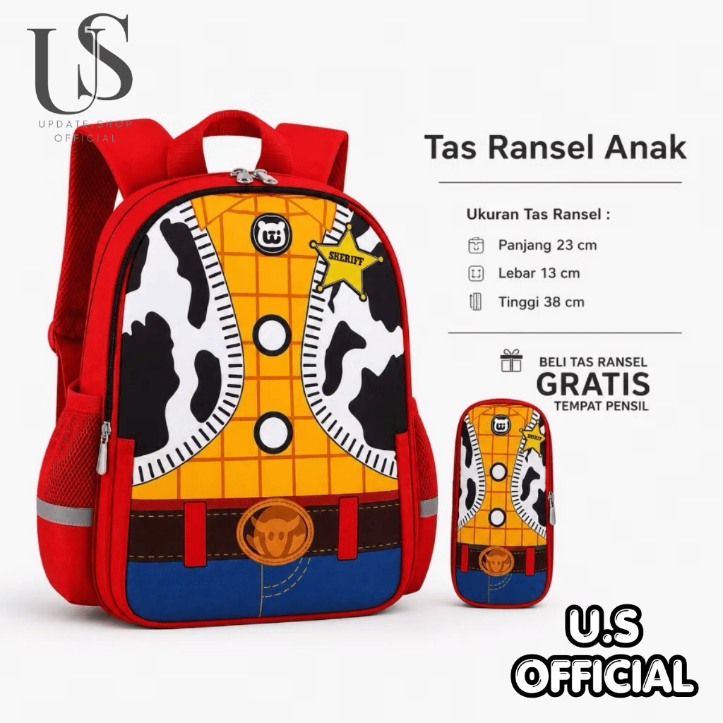 HOT 2026 - CHILDRENS SCHOOL BAG PAUD TK SD CHILDRENS BACKPACK TOY STORY CHARACTER BOYS SCHOOL กระเป๋าเป้สะพายหลังแบบสบาย ๆ