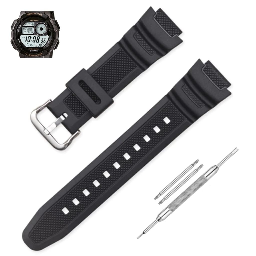 Casio Ae1000 ae1200 ae1100 Ae 1000 1100 1200 18mm สายนาฬิกายาง