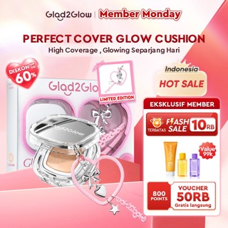 [NEW! FREE EXCLUSIVE CHARM] Glad2Glow Perfect Cover Glow Cushion Charm- High Coverage&Glowing Tahan 12 Jam g2g Official Store