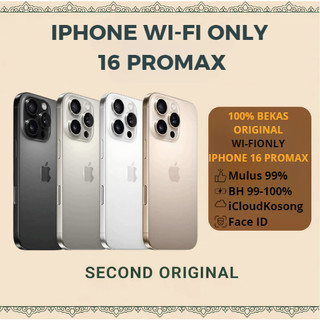 IPHONE 16 PRO MAX SECOND FULLSET MULUS | WiFi Only | iCloud Aman | Cocok Buat Konten