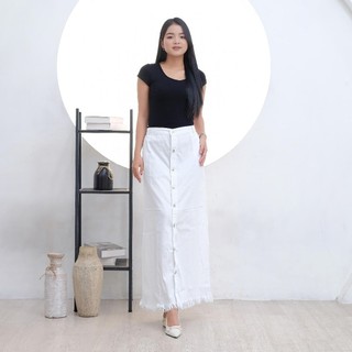 Rok Rawis jeans/Rok Denim Wanita kekinian