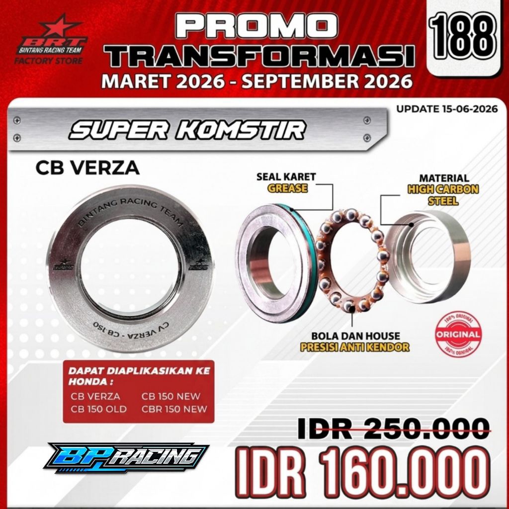 BRT คอพวงมาลัย Honda Verza CB 150 Old CBR 150 CB 150 ใหม่ Homstir BRT Anti-Snagging
