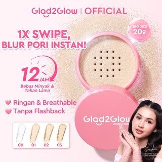 [NEW LAUNCH]PERFECT BLUR & COVER LOOSE POWDER 20g oil control Kontrol Minyak, Tahan Lama, Anti Luntur Halus Flawless & High Coverage, bedak tabur, make up g2g glad2glow official store