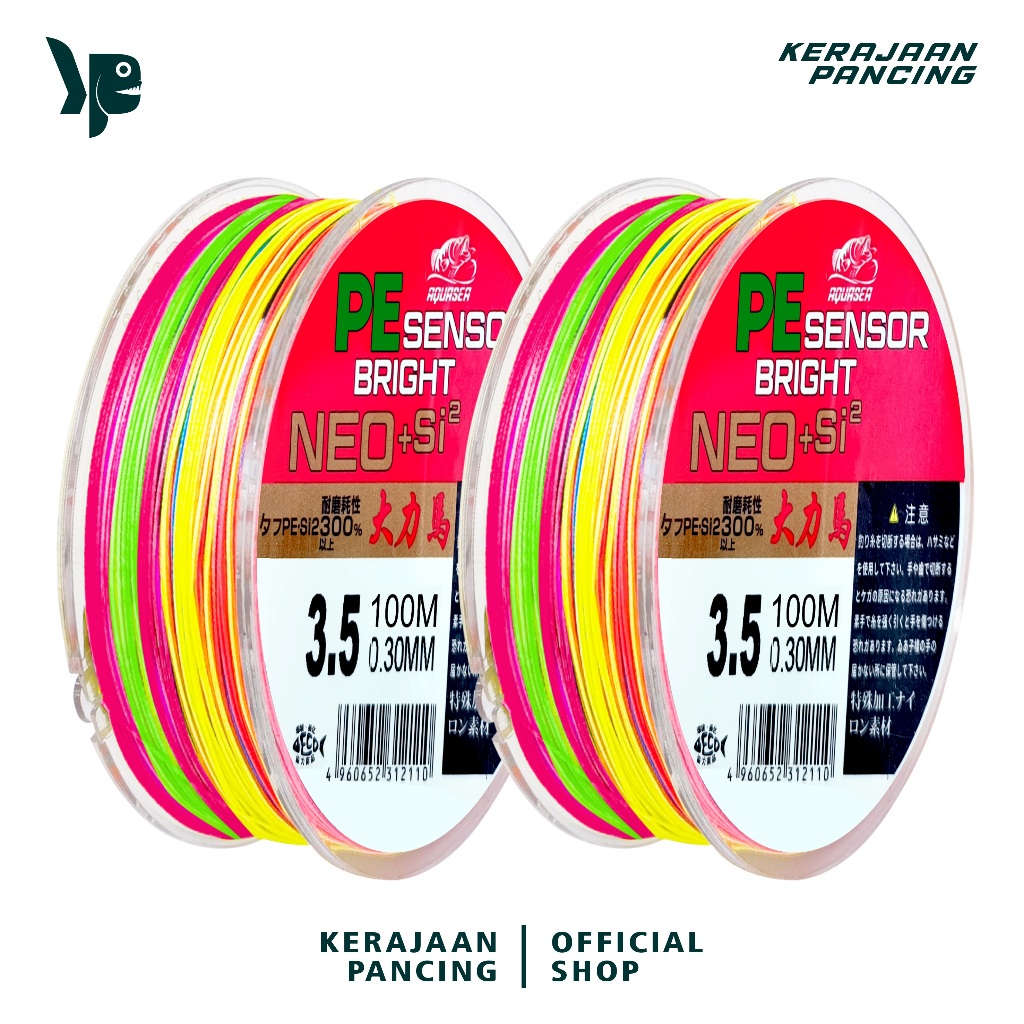 Kingdom สายตกปลา RAINBOW Sensor 100m PE สายตกปลา Bright Sensor NEO+si2 Sensor