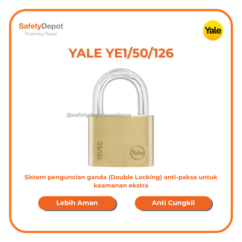 YALE PADLOCK YE50/126