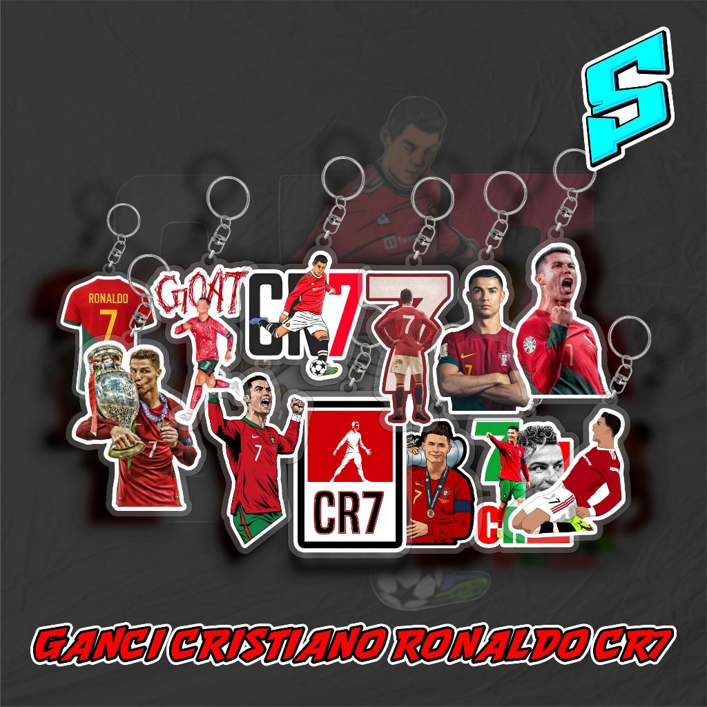 CR7 KEYCHAIN CRISTIANO RONALDO COOL ใหม่ล่าสุด VIRAL CR7 GOAT CRISTIANO RONALDO KEYCHAIN LATED KEYCH