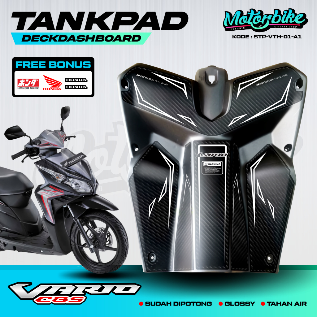 สติ๊กเกอร์ Vario Techno Tankpad แบบหนา Vario Techno Striping Vario Techno Dashboard Protector Deckpa