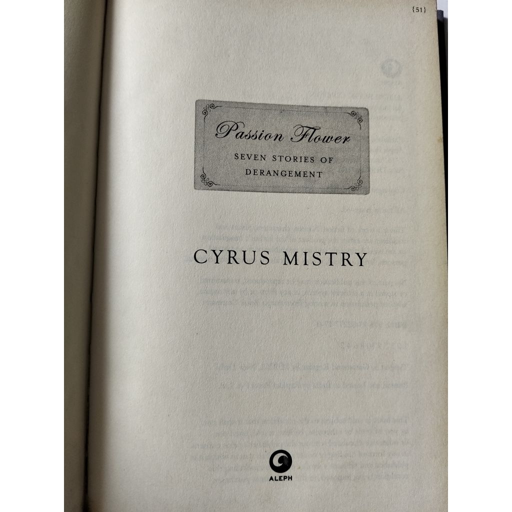 นวนิยายนําเข้ามือสอง Passion Flower Seven Stories of Development โดย Cyrus Mistry