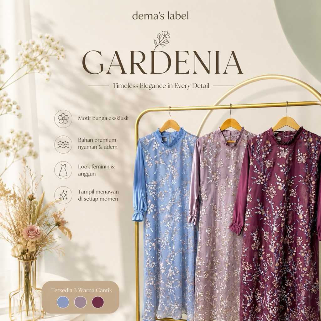 Gardenia dress demaslabel- one set dress-Muslim party dress