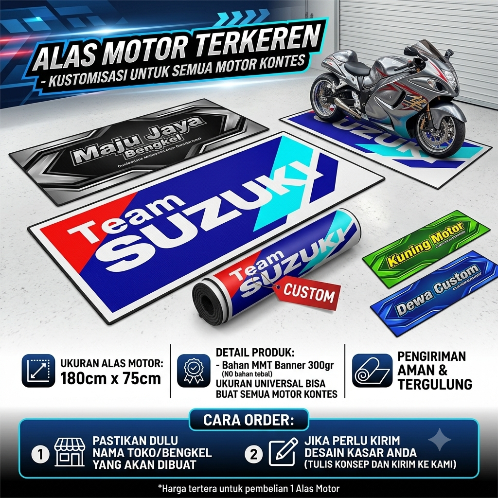SUZUKI TEAM MOTORCYCLE CARPET BANNER