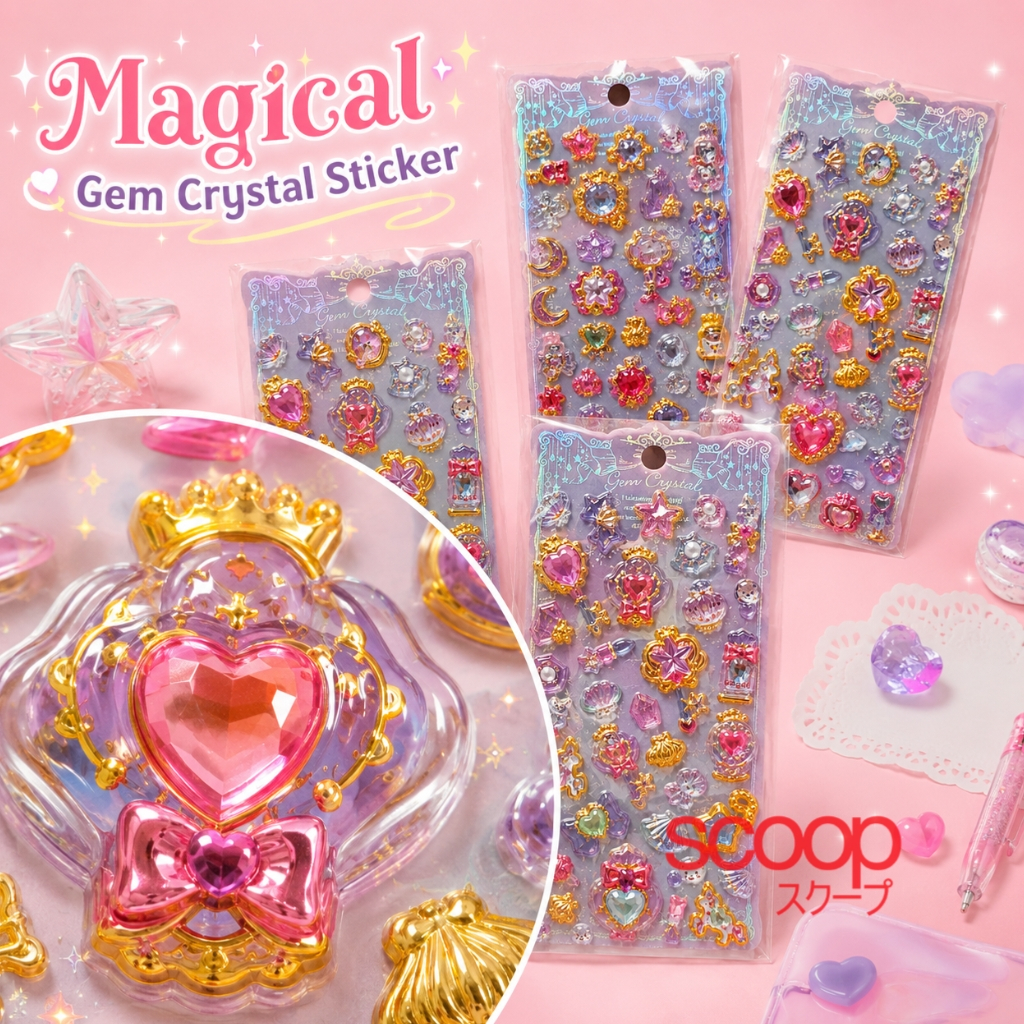 Scoop Sticker/Sponge Sticker Princess Party 3D Gem Crystal Puffy 78551400