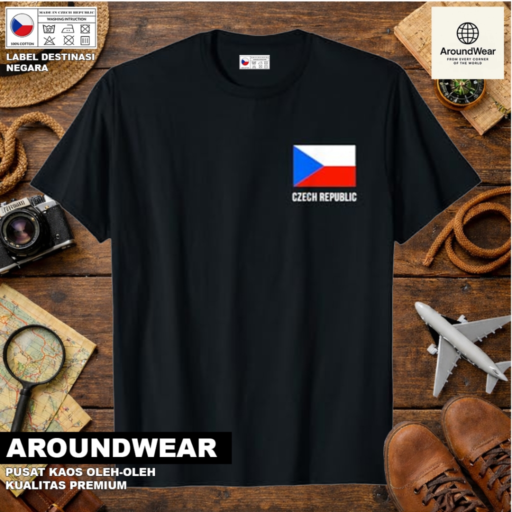 เสื้อยืดโดย CZECH 1, USING A STATE TAG ASAL CZECH PREMIUM SOUVENIR MATERIAL GIFT