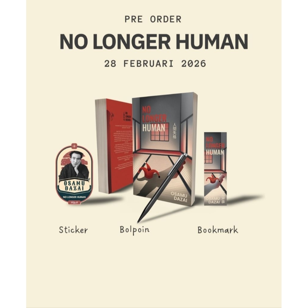 นวนิยาย ไม่มีมนุษย์อีกต่อไป + Bonus ny osamu Dasai (แปลอินโดนีเซีย)