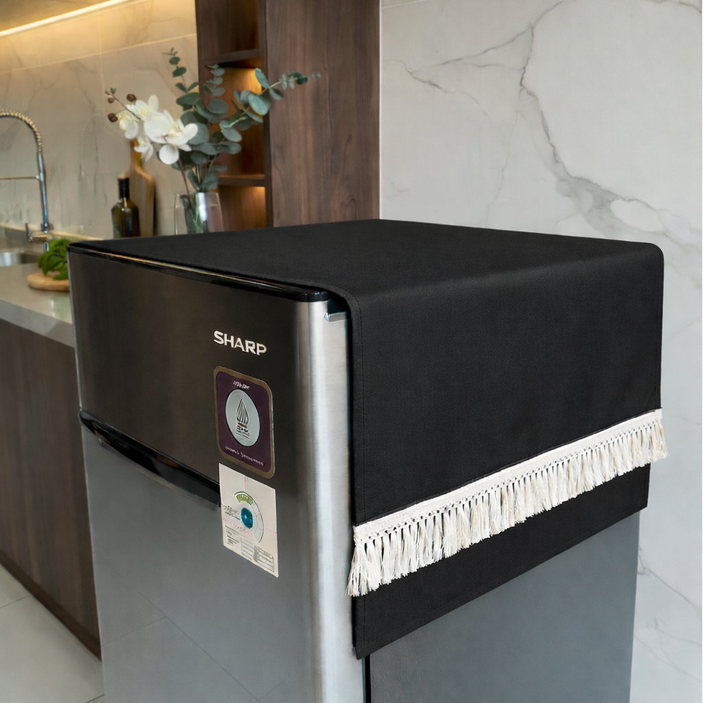 DENIM LACE RUMBAY FRIDGE COVER / UK 115 X 47 / AESTHETIC CLASSIC MODERN 1-2 ประตู FRIDGE COVER
