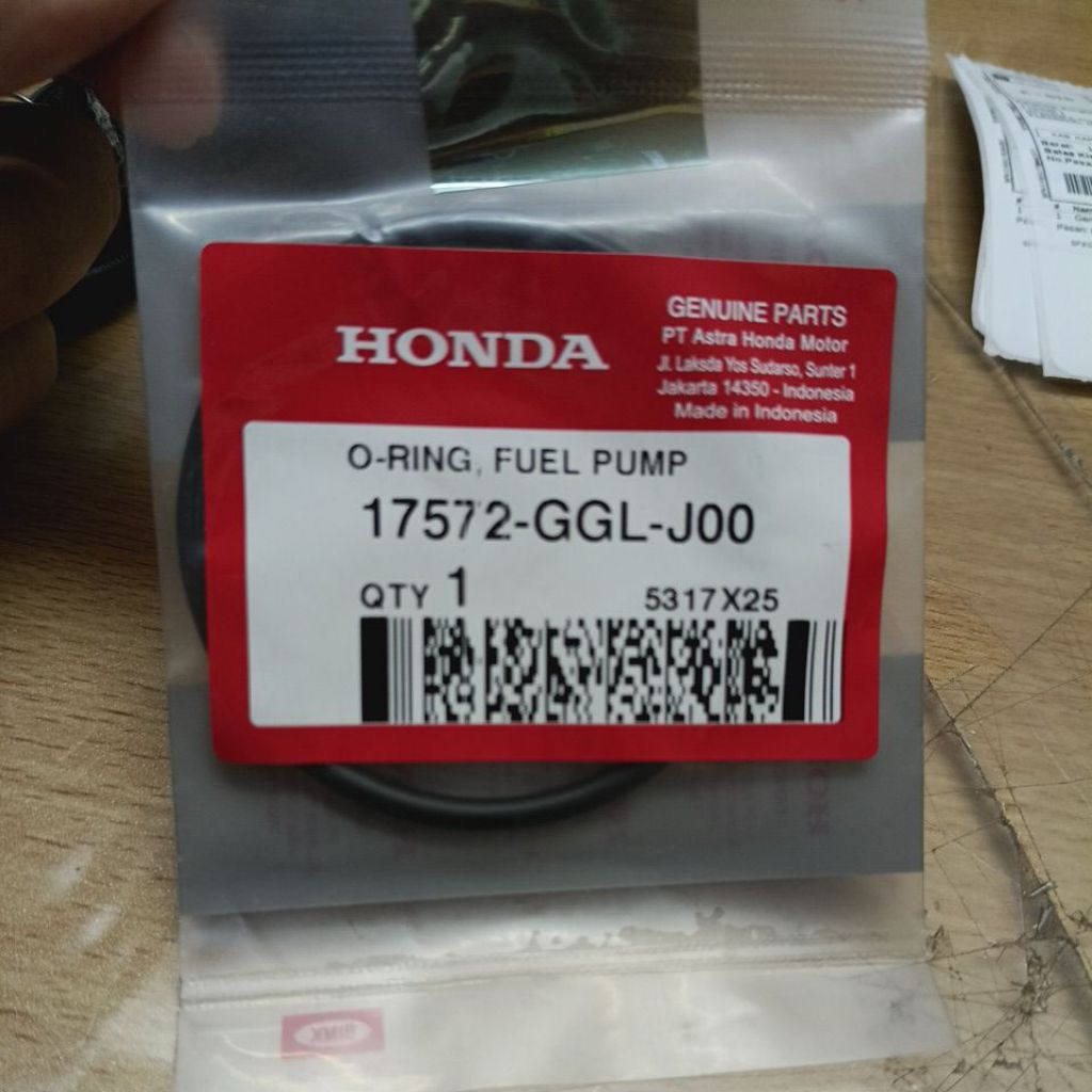 Original Honda เยื่อกระดาษ Oring 17572-GGL-J00