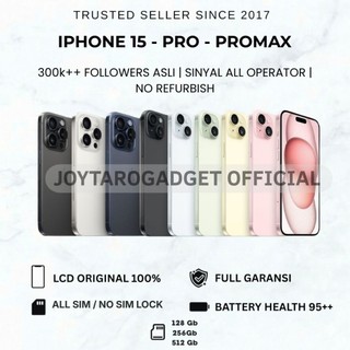 iPhone 15 - 15 Pro - 15 Pro Max 128gb 256gb 512gb 1TB Lcd Original No Refurbish No Rekondisi
