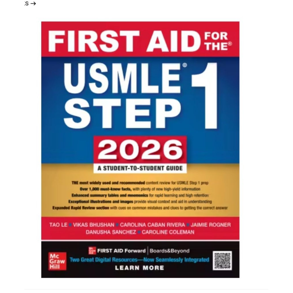 ปฐมพยาบาลสําหรับ USMLE Step 1 2026 36th Edition