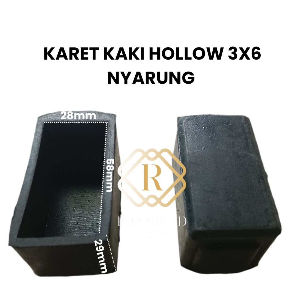 MESIN SEWING MACHINE TABLE LEGS RUBBER / HILLOW RUBBER 3X6 NYARUNG