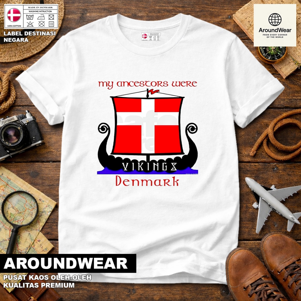 เสื้อยืด DENMARK 31 SOUVENIR พร้อมแท็ก ANSAL DENMARK PREMIUM SOUVENIR MATERIAL GIFT