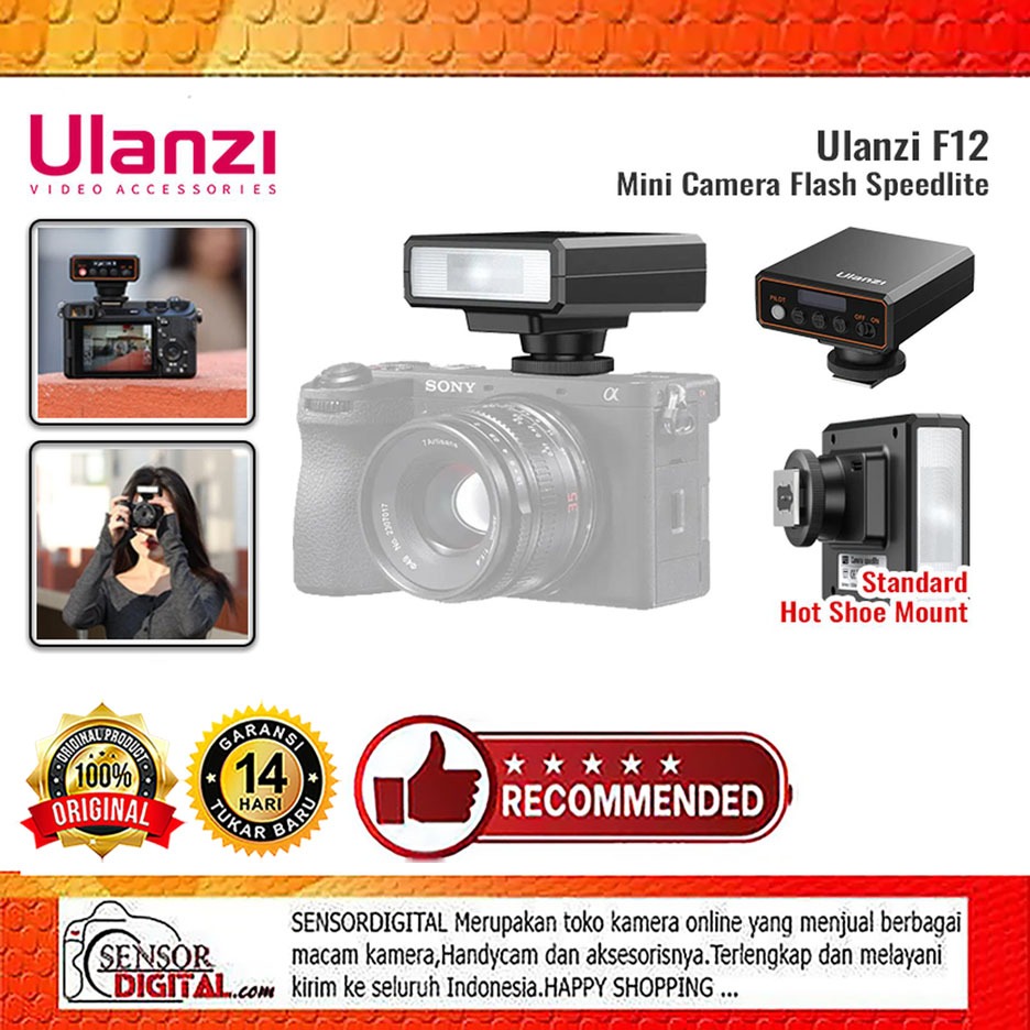 Ulanzi F12 Mini Camera Flash Speedlite Ulanzi F 12 Mini Portable Flash Camera รับประกันอย่างเป็นทางก