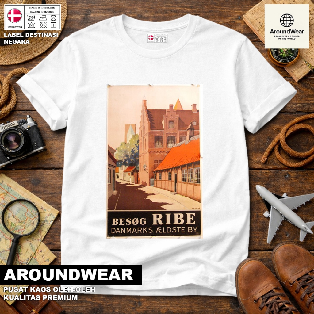 เสื้อยืด DENMARK 46 SOUVENIR พร้อมแท็ก ANSAL DENMARK PREMIUM SOUVENIR MATERIAL GIFT