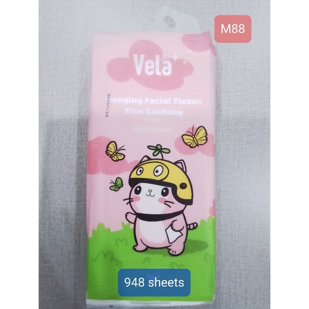 [M88] TISSUE VELA FACIAL TISSUE 3 PLY HANGING TISSUE