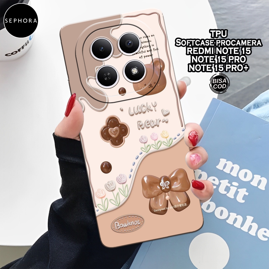 เคส HP Redmi Note 15/15 Pro/15 Pro+ - เคสแฟชั่น หมีน่ารัก - Softcase Note 15/15 Pro/15 Pro+ - เคสกล้