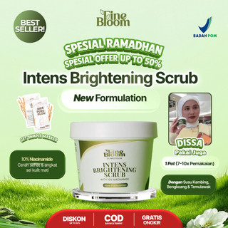 Finebloom Intens Brightening Scrub With 10% Niacinamide - Lulur Pemutih Badan BPOM Bisa Untuk Area Lipatan Pemutih Ketiak & Selangkangan