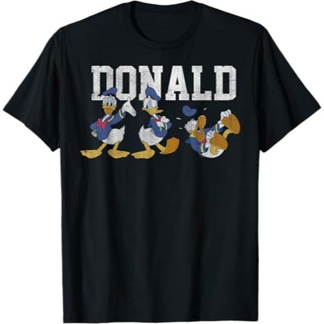 Disney Mickey and Friends Donald Duck Pose Lineup T-Shirt Small