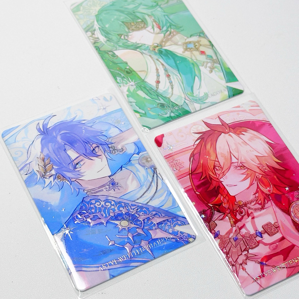 [HSR Fanmerch] เป็นที่ฉันเขียน - Amphorus Men Photocard & Postcard Painon, Mydei, Anaxa
