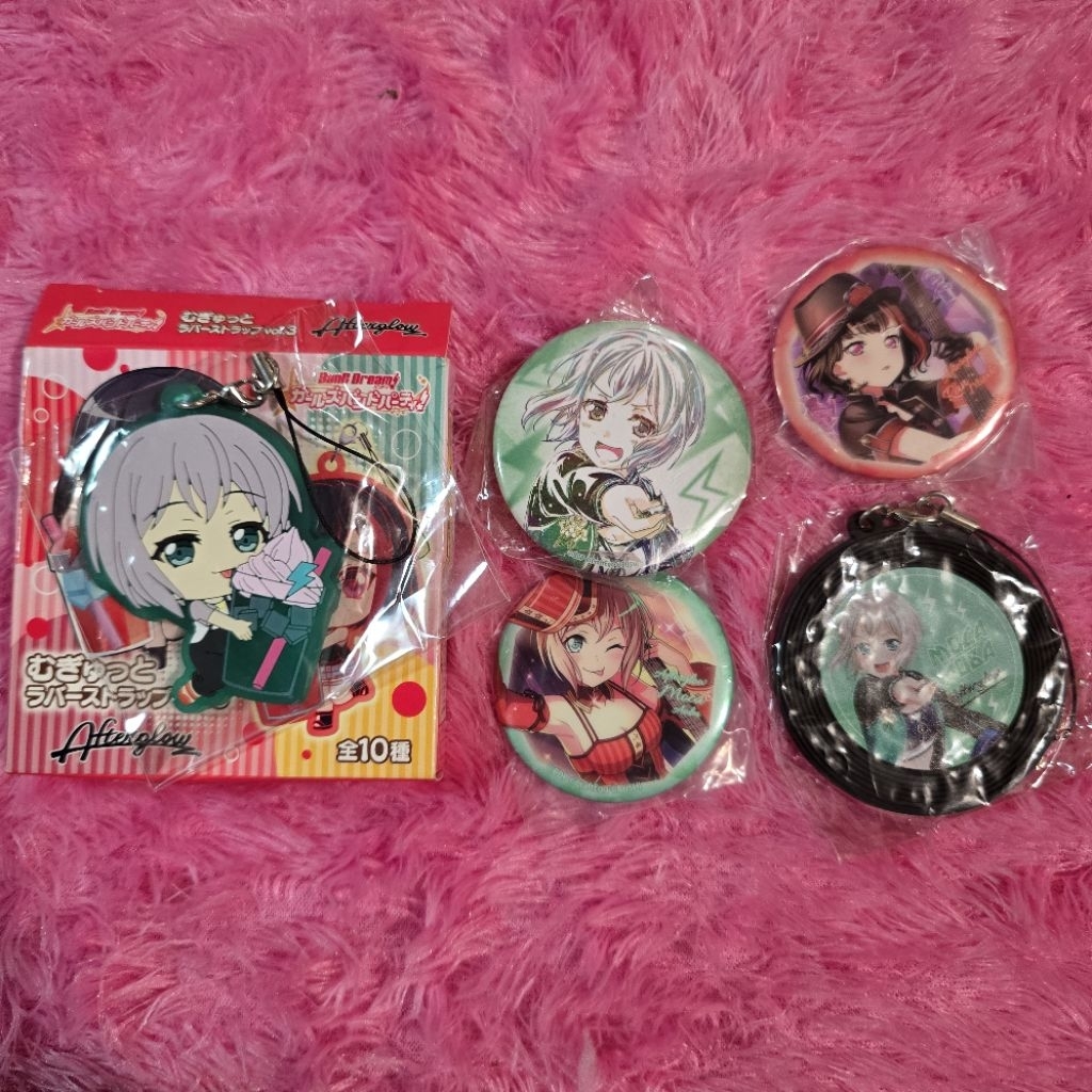 GANTUNGAN Moca aoba ran mitake afterglow Bandori bang dream พวงกุญแจพวงกุญแจสายยาง pin badge สินค้าอ