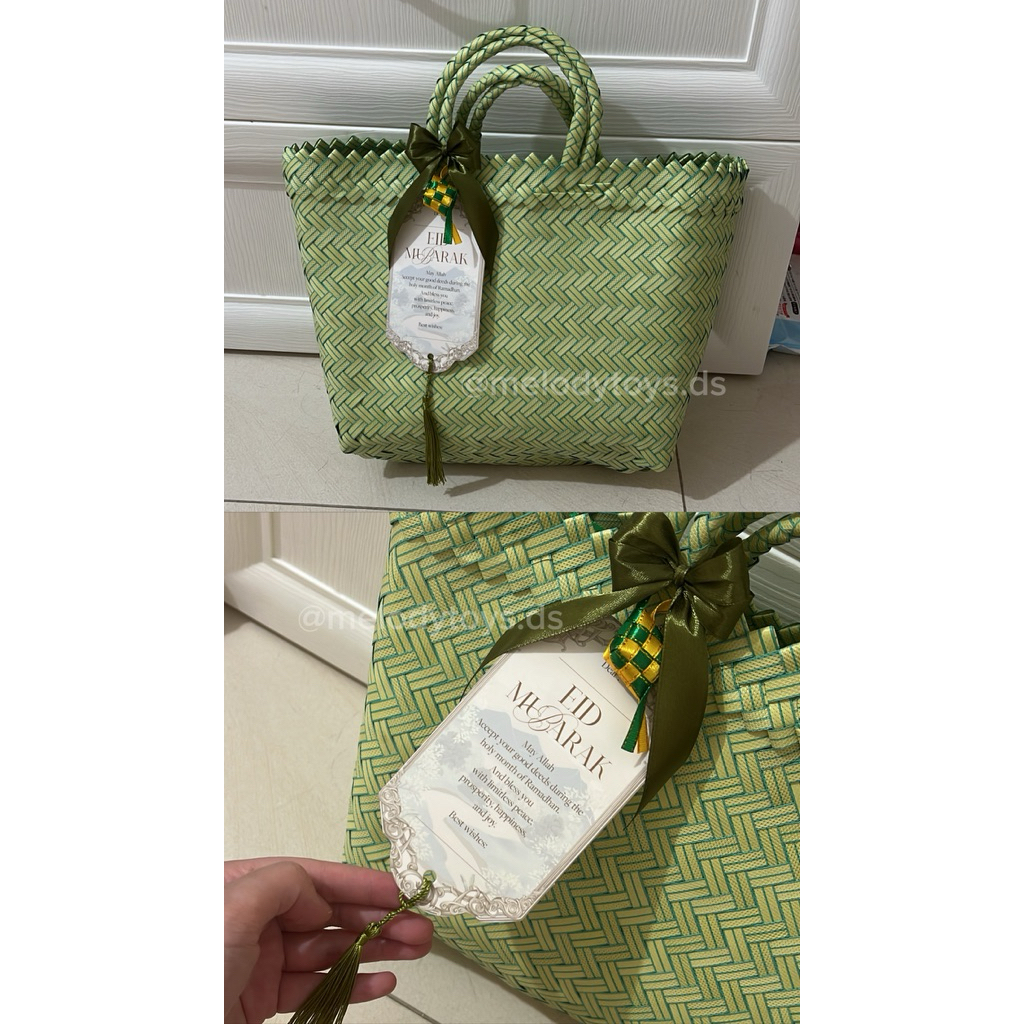 [SIZE M] WOVEN WOVEN BAGS สําหรับ EID AL-FITR, EID MUBARAK, PARCEL, HAMPERS, EID